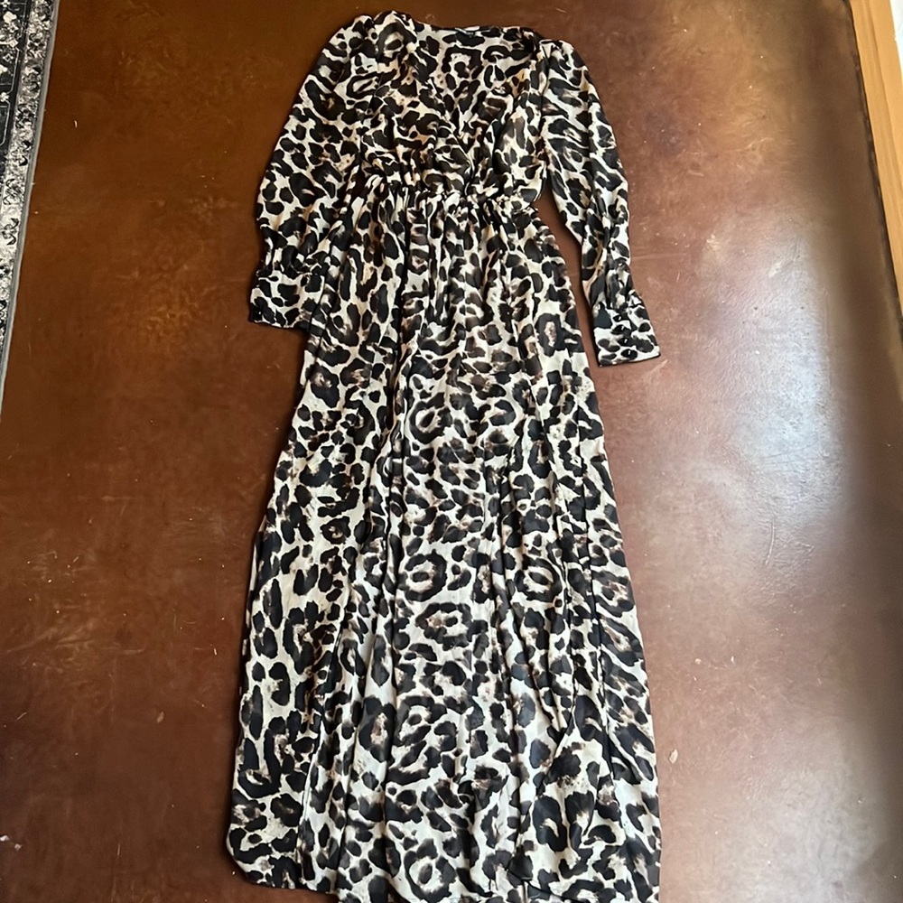 SHEIN Leopard Print Maxi Dress